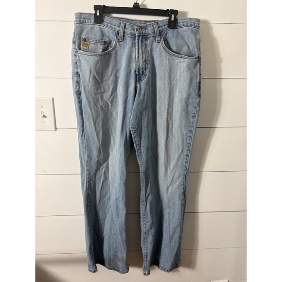 Cinch Jeans Mens 36x32 Light Wash Denim Relaxed Fit Western Cowboy Riding Jeans - Picture 3 of 14